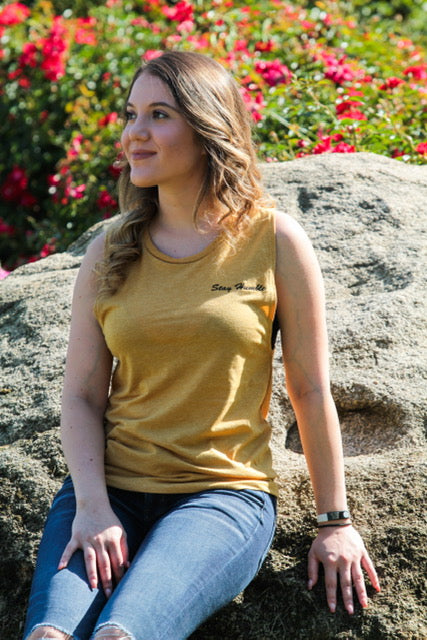 Women's Embroidered Muscle Tank